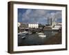 Harbour and Church, Madalena, Pico, Azores, Portugal, Atlantic, Europe-Ken Gillham-Framed Photographic Print