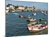 Harbour and Fishing Boats With Houses and Church in the Background, Barfleur, Normandy, France-Guy Thouvenin-Mounted Photographic Print