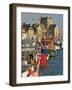 Harbour and Fishing Boats With Houses and Church in the Background, Barfleur, Normandy, France-Guy Thouvenin-Framed Photographic Print