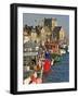 Harbour and Fishing Boats With Houses and Church in the Background, Barfleur, Normandy, France-Guy Thouvenin-Framed Photographic Print