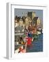 Harbour and Fishing Boats With Houses and Church in the Background, Barfleur, Normandy, France-Guy Thouvenin-Framed Photographic Print