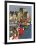 Harbour and Fishing Boats With Houses and Church in the Background, Barfleur, Normandy, France-Guy Thouvenin-Framed Photographic Print