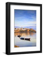 Harbour and Fishing Boats with Oudaia Kasbah and Coastline in Background, Rabat, Morocco-Neil Farrin-Framed Photographic Print