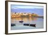 Harbour and Fishing Boats with Oudaia Kasbah and Coastline in Background, Rabat, Morocco-Neil Farrin-Framed Photographic Print