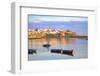 Harbour and Fishing Boats with Oudaia Kasbah and Coastline in Background, Rabat, Morocco-Neil Farrin-Framed Photographic Print