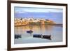 Harbour and Fishing Boats with Oudaia Kasbah and Coastline in Background, Rabat, Morocco-Neil Farrin-Framed Photographic Print