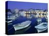 Harbour and Old Town at Dusk, Budva, the Budva Riviera, Montenegro, Europe-Stuart Black-Stretched Canvas