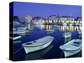Harbour and Old Town at Dusk, Budva, the Budva Riviera, Montenegro, Europe-Stuart Black-Stretched Canvas