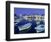 Harbour and Old Town at Dusk, Budva, the Budva Riviera, Montenegro, Europe-Stuart Black-Framed Photographic Print