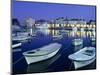Harbour and Old Town at Dusk, Budva, the Budva Riviera, Montenegro, Europe-Stuart Black-Mounted Photographic Print