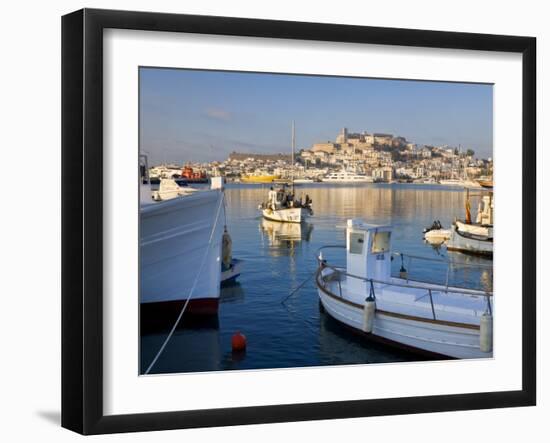 Harbour and Old Town, Eivissa or Ibiza Town, Ibiza, Balearic Islands, Spain-Peter Adams-Framed Photographic Print