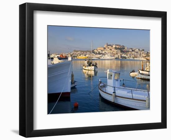 Harbour and Old Town, Eivissa or Ibiza Town, Ibiza, Balearic Islands, Spain-Peter Adams-Framed Photographic Print