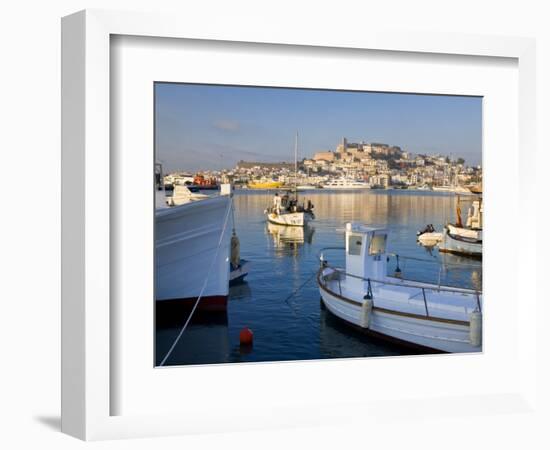 Harbour and Old Town, Eivissa or Ibiza Town, Ibiza, Balearic Islands, Spain-Peter Adams-Framed Photographic Print