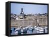 Harbour and Old Walled Town, Concarneau, Finistere, Brittany, France-David Hughes-Framed Stretched Canvas