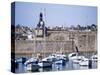 Harbour and Old Walled Town, Concarneau, Finistere, Brittany, France-David Hughes-Stretched Canvas