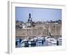 Harbour and Old Walled Town, Concarneau, Finistere, Brittany, France-David Hughes-Framed Photographic Print