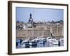 Harbour and Old Walled Town, Concarneau, Finistere, Brittany, France-David Hughes-Framed Photographic Print