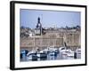 Harbour and Old Walled Town, Concarneau, Finistere, Brittany, France-David Hughes-Framed Photographic Print