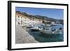 Harbour and Spanish Fortress, Hvar, Hvar Island, Dalmatia, Croatia, Europe-Frank Fell-Framed Photographic Print
