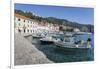 Harbour and Spanish Fortress, Hvar, Hvar Island, Dalmatia, Croatia, Europe-Frank Fell-Framed Photographic Print