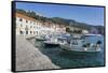 Harbour and Spanish Fortress, Hvar, Hvar Island, Dalmatia, Croatia, Europe-Frank Fell-Framed Stretched Canvas