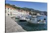 Harbour and Spanish Fortress, Hvar, Hvar Island, Dalmatia, Croatia, Europe-Frank Fell-Stretched Canvas