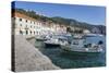 Harbour and Spanish Fortress, Hvar, Hvar Island, Dalmatia, Croatia, Europe-Frank Fell-Stretched Canvas