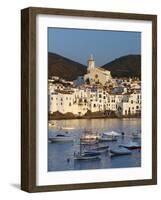 Harbour and Town, Cadaques, Costa Brava, Catalonia, Spain, Mediterranean, Europe-Stuart Black-Framed Photographic Print