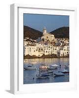 Harbour and Town, Cadaques, Costa Brava, Catalonia, Spain, Mediterranean, Europe-Stuart Black-Framed Photographic Print