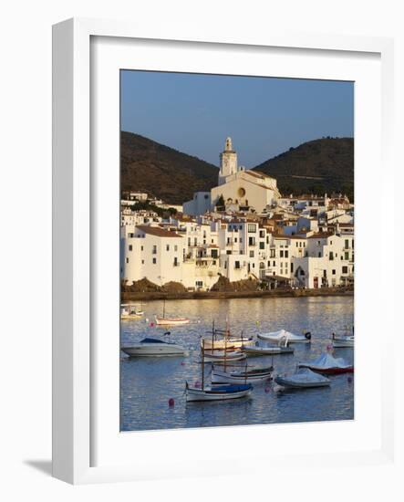 Harbour and Town, Cadaques, Costa Brava, Catalonia, Spain, Mediterranean, Europe-Stuart Black-Framed Photographic Print