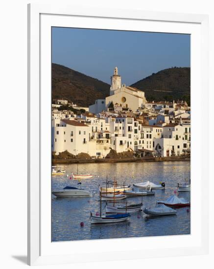 Harbour and Town, Cadaques, Costa Brava, Catalonia, Spain, Mediterranean, Europe-Stuart Black-Framed Photographic Print