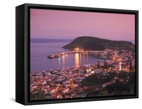 Harbour and Town of Horta, Faial Island, Azores, Portugal-Alan Copson-Framed Stretched Canvas