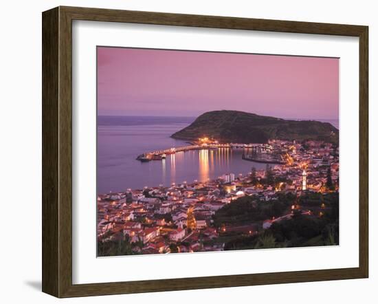 Harbour and Town of Horta, Faial Island, Azores, Portugal-Alan Copson-Framed Photographic Print