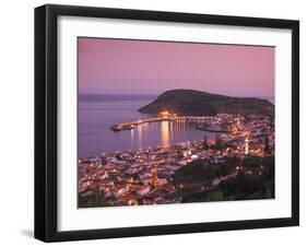 Harbour and Town of Horta, Faial Island, Azores, Portugal-Alan Copson-Framed Photographic Print