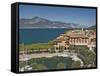 Harbour and Town of Torre Del Benaco, Lake Garda, Veneto, Italian Lakes, Italy-James Emmerson-Framed Stretched Canvas