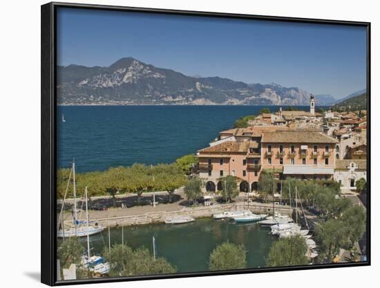 Harbour and Town of Torre Del Benaco, Lake Garda, Veneto, Italian Lakes, Italy-James Emmerson-Framed Photographic Print