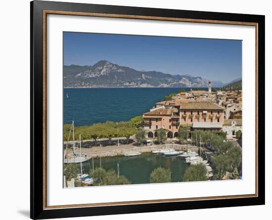 Harbour and Town of Torre Del Benaco, Lake Garda, Veneto, Italian Lakes, Italy-James Emmerson-Framed Photographic Print