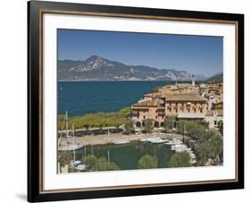 Harbour and Town of Torre Del Benaco, Lake Garda, Veneto, Italian Lakes, Italy-James Emmerson-Framed Photographic Print