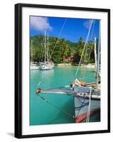 Harbour and Village, La Digue, Seychelles, Indian Ocean-J P De Manne-Framed Photographic Print