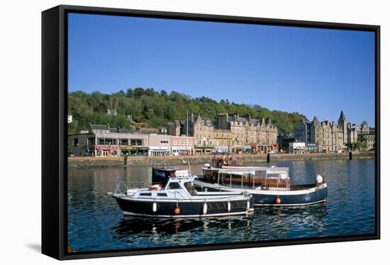 Harbour and Waterfront, Oban, Argyll, Strathclyde, Scotland, United Kingdom-Geoff Renner-Framed Stretched Canvas