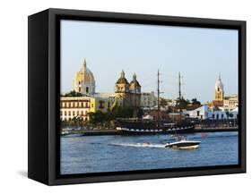 Harbour Area, Old Town, UNESCO World Heritage Site, Cartagena, Colombia, South America-Christian Kober-Framed Stretched Canvas