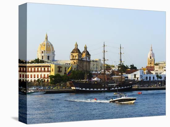 Harbour Area, Old Town, UNESCO World Heritage Site, Cartagena, Colombia, South America-Christian Kober-Stretched Canvas
