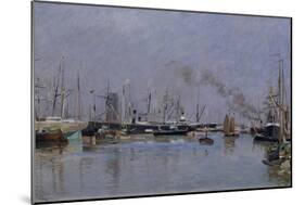 Harbour at Antwerp, 1884-Johannes Martin Grimelund-Mounted Giclee Print