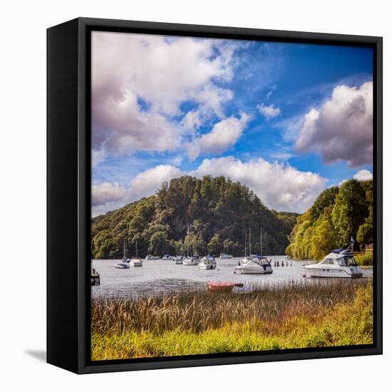 Harbour at Balmaha, Loch Lomond, Stirlingshire, Scotland, Uk-Travellinglight-Framed Stretched Canvas