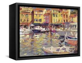 Harbour at Cassis-Peter Graham-Framed Stretched Canvas
