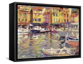 Harbour at Cassis-Peter Graham-Framed Stretched Canvas