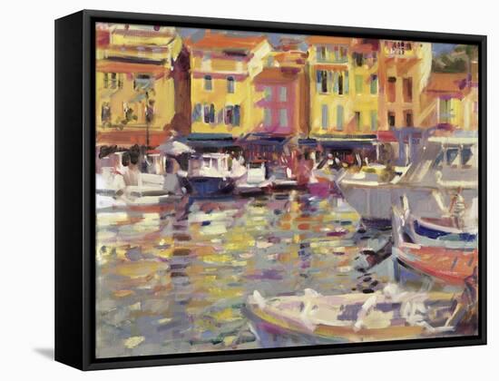 Harbour at Cassis-Peter Graham-Framed Stretched Canvas