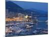 Harbour at Dusk, Monte Carlo, Monaco-Peter Adams-Mounted Photographic Print