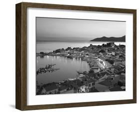 Harbour at Dusk, Pythagorion, Samos, Aegean Islands, Greece-Stuart Black-Framed Photographic Print