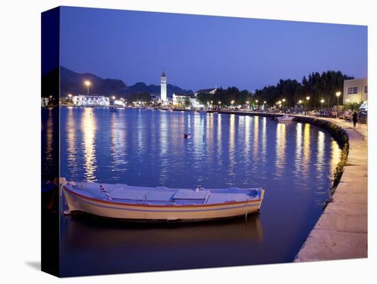 Harbour at Dusk, Zakynthos Town, Zakynthos, Ionian Islands, Greek Islands, Greece, Europe-Frank Fell-Stretched Canvas